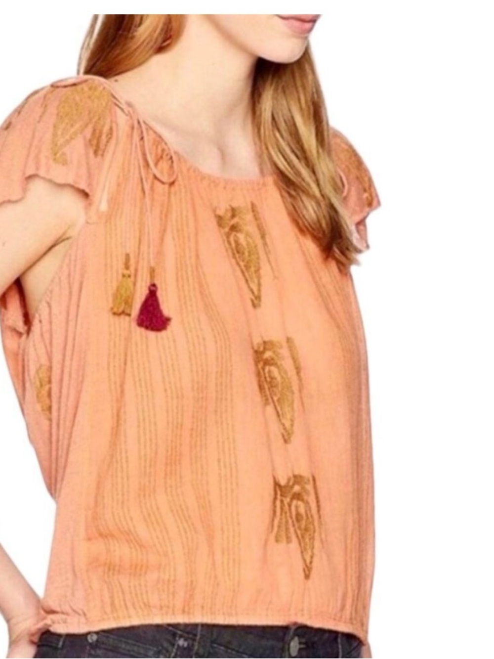 Free People | Coral Pukka Blouse